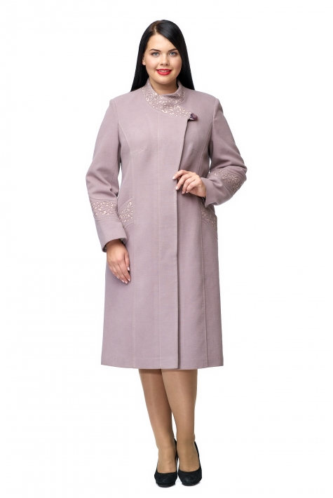 Женское пальто из текстиля с воротником 8002781