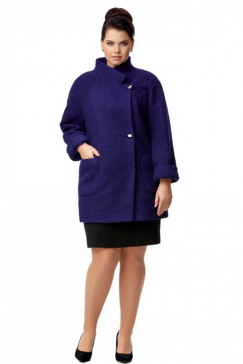 Женское пальто из текстиля с воротником 8011998
