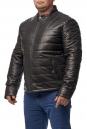 Мужская кожаная куртка из натуральной кожи с воротником 8014520-2