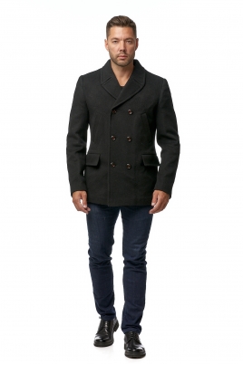 Мужское пальто Kuper 51725 (синий, серый, черный)