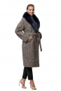 Женское пальто из текстиля с воротником, отделка песец 8019546-2