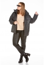 Женская кожаная куртка из натуральной кожи с капюшоном 8022547