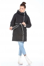 Женское пальто из текстиля с капюшоном, отделка искусственный мех 8022715