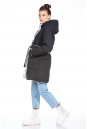 Женское пальто из текстиля с капюшоном, отделка искусственный мех 8022715-6