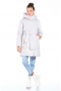 Женское пальто из текстиля с капюшоном, отделка искусственный мех 8022717