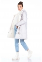 Женское пальто из текстиля с капюшоном, отделка искусственный мех 8022717-3