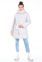 Женское пальто из текстиля с капюшоном, отделка искусственный мех 8022717-4