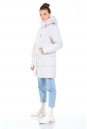 Женское пальто из текстиля с капюшоном, отделка искусственный мех 8022717-9