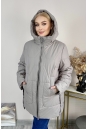 Женское пальто из текстиля с капюшоном 8024078