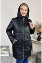 Женское пальто из текстиля с капюшоном 8024092-2