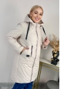 Женское пальто из текстиля с капюшоном 8024108-2